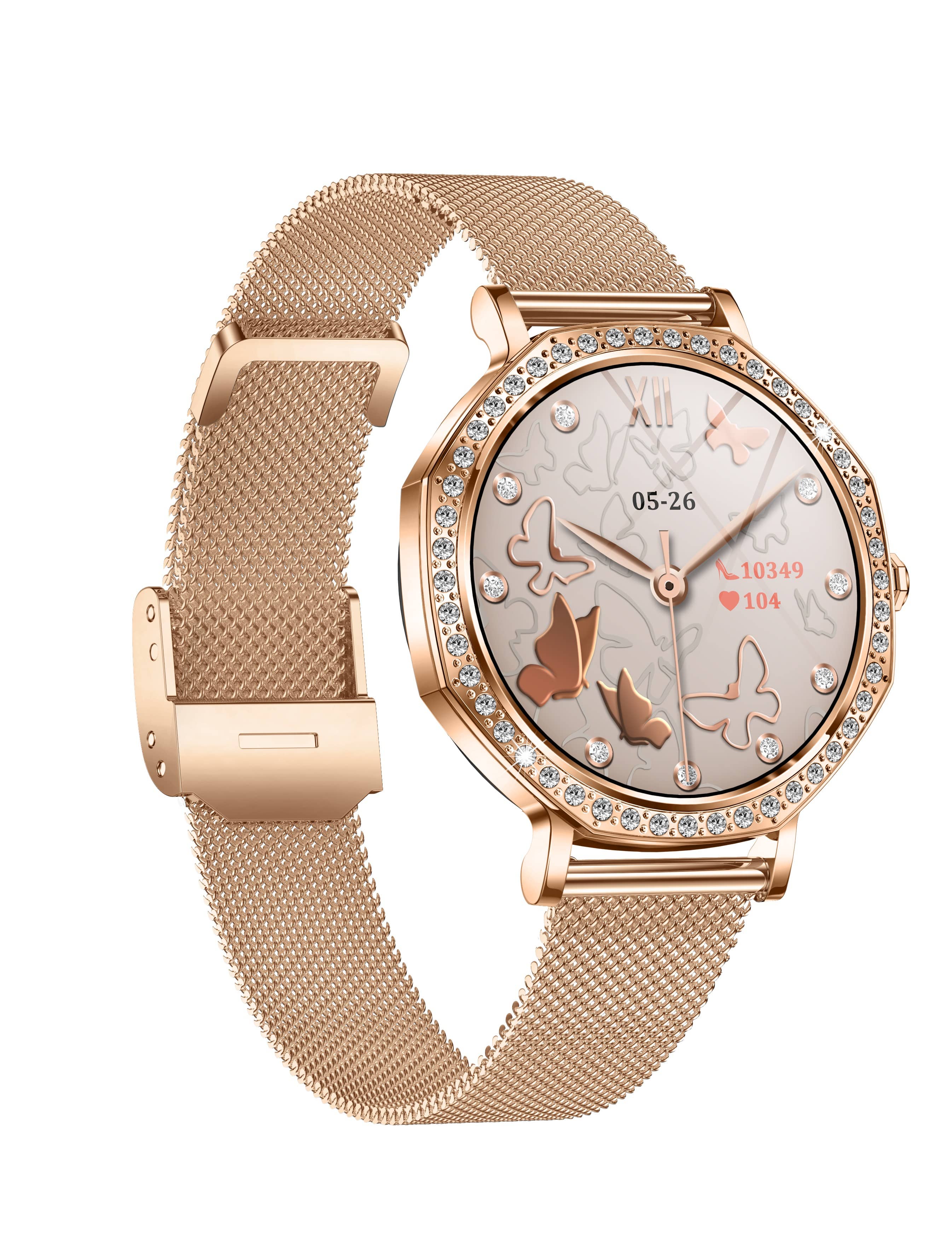 Ultra-thin Fashions BT Call  Women's Smartwatch Blood Glucose BP Sleep Measurement