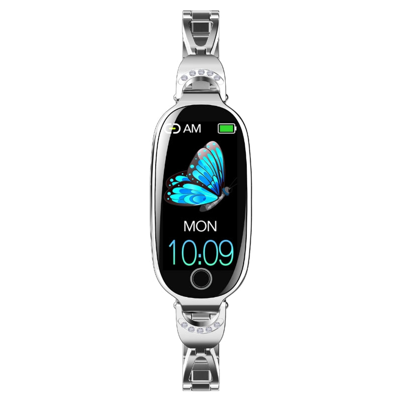 Blood Pressure Heart Rate monitoring Luxury Diamond Design Fashion Women Smartwatch