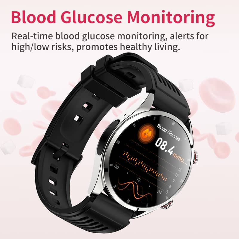 MULTI-Lead ECG Monitoring  Blood Glucose Blood Pressure Heart Rate Measurement Health Smart Watch