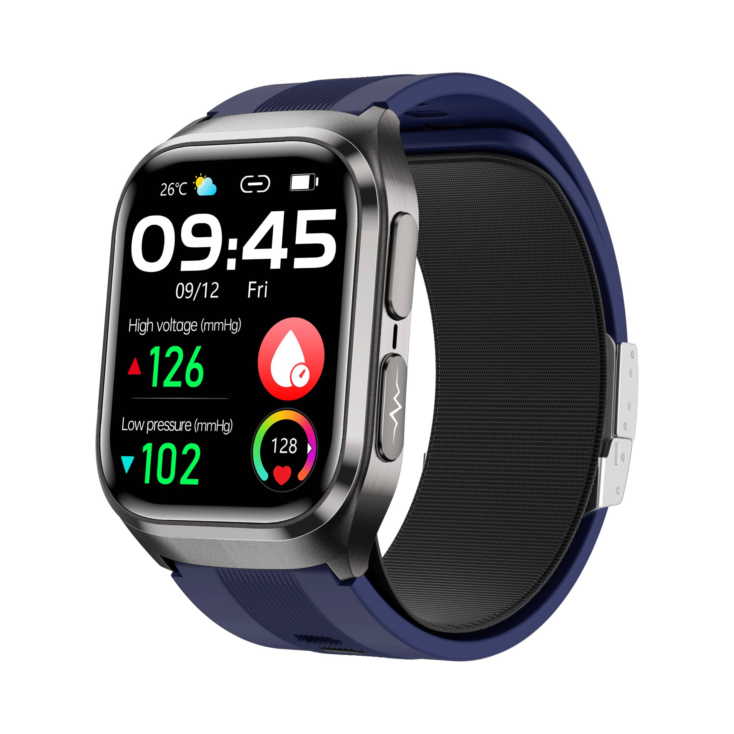 High Precision Air Bag Blood Pressure Blood Glucose ECG Heart Rate Uric Acid Blood Lipid Monitoring Smart Watch