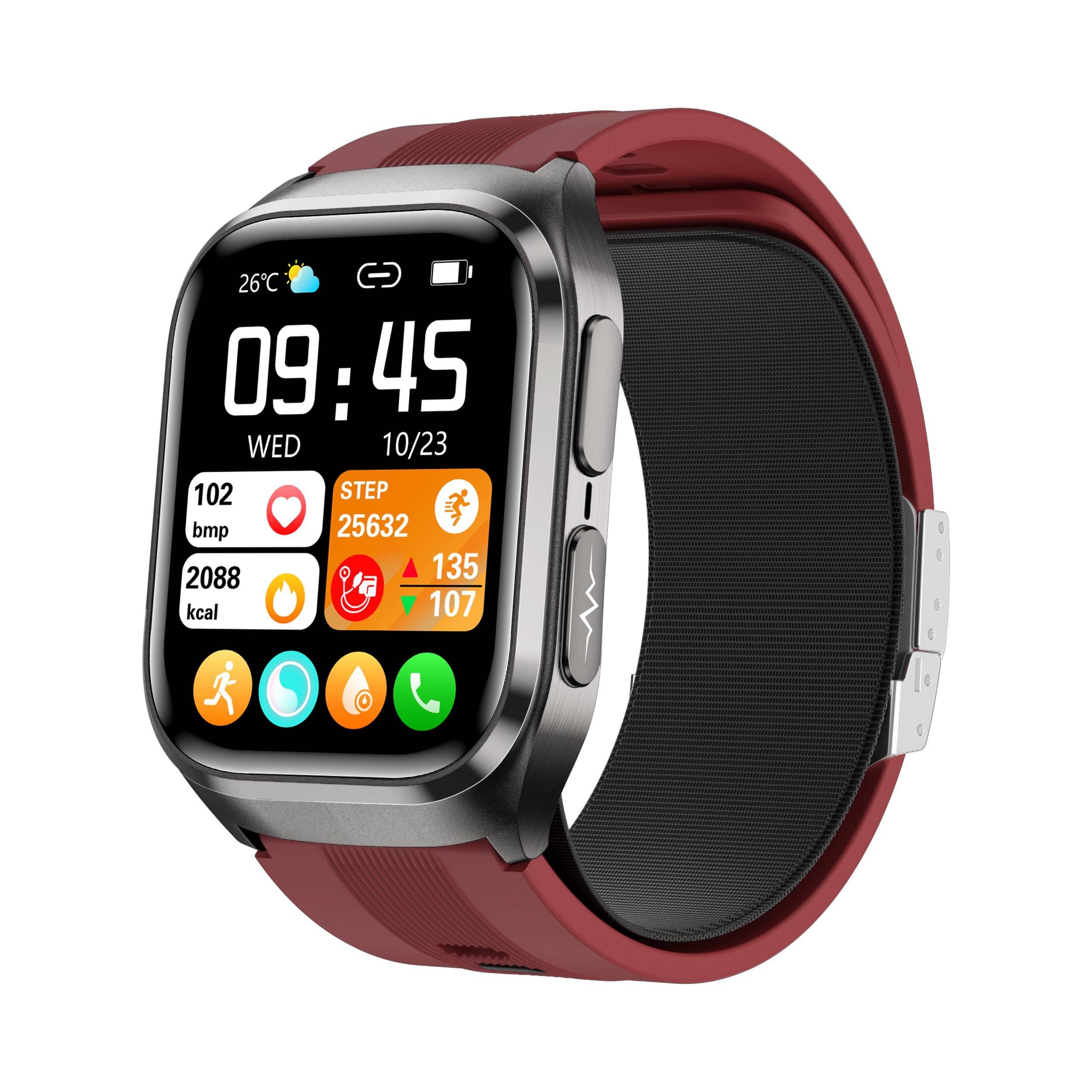 High Precision Air Bag Blood Pressure Blood Glucose ECG Heart Rate Uric Acid Blood Lipid Monitoring Smart Watch