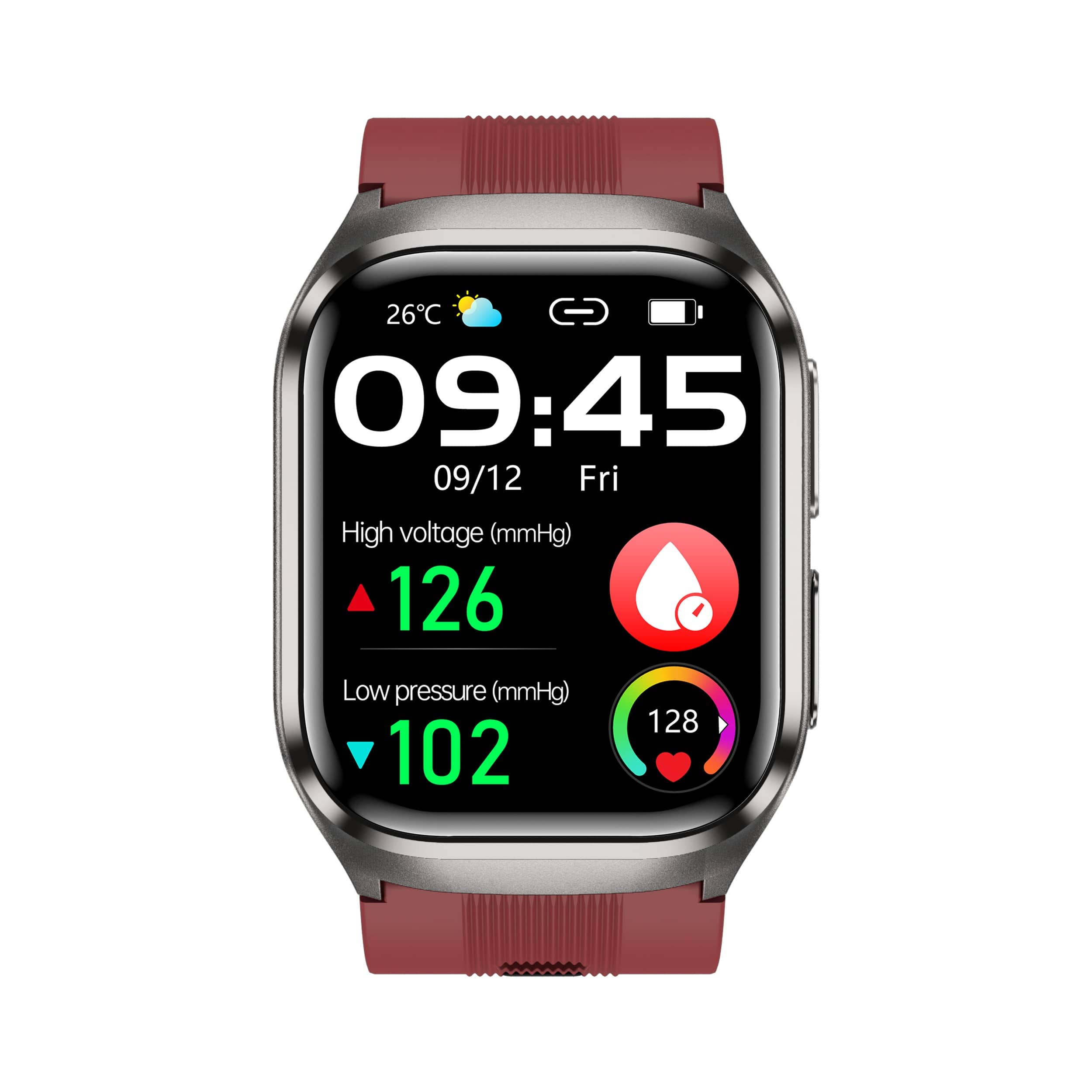 High Precision Air Bag Blood Pressure Blood Glucose ECG Heart Rate Uric Acid Blood Lipid Monitoring Smart Watch