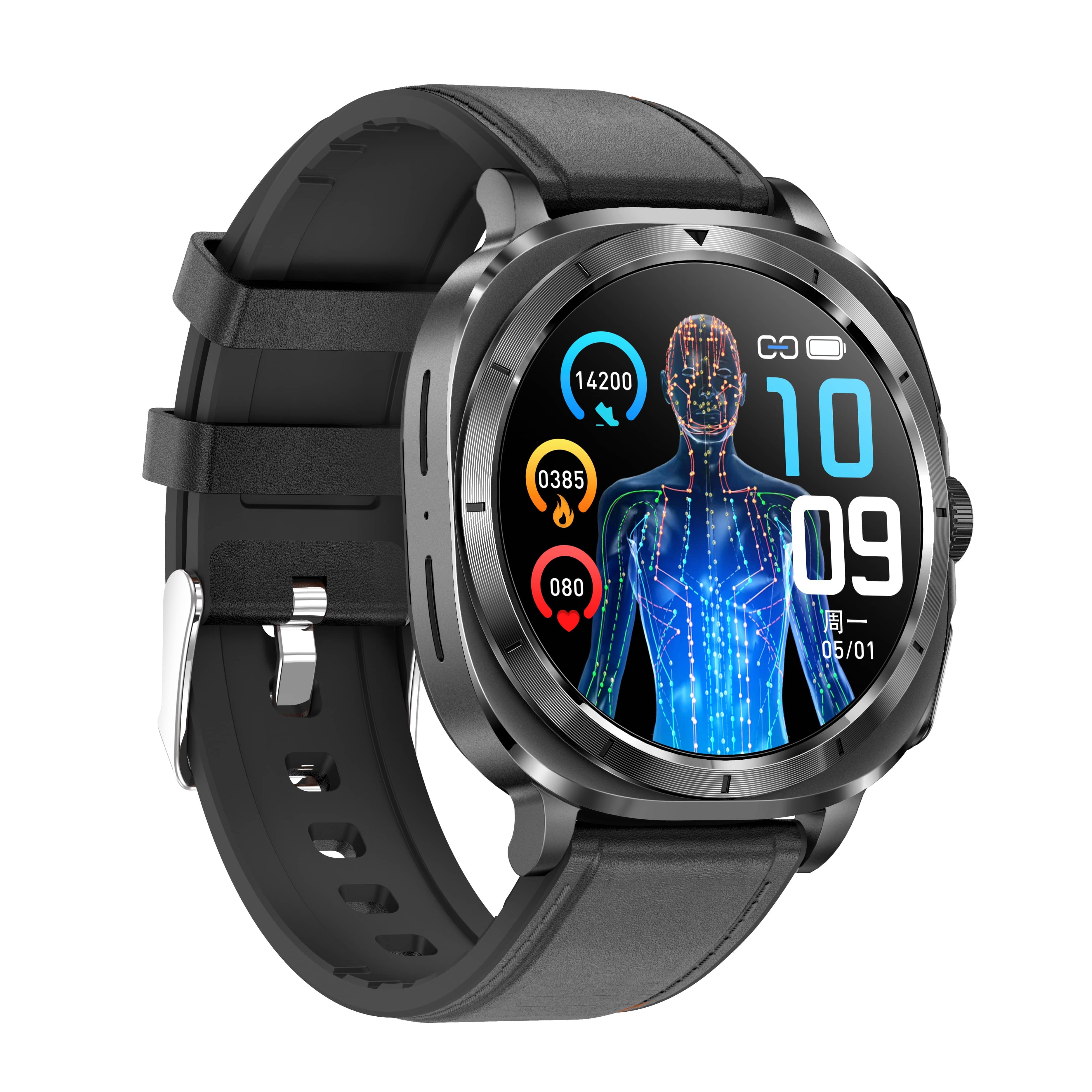 One-click Blood Glucose ECG/EKG Blood Pressure Call Intelligent Sports Health Smart Watch