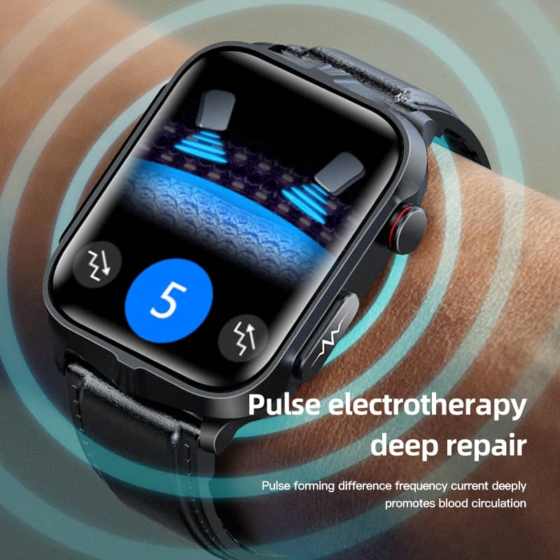 Pulse Therapy Blood Glucose Blood Pressure ECG Heart Rate Monitoring Health Smartwatch