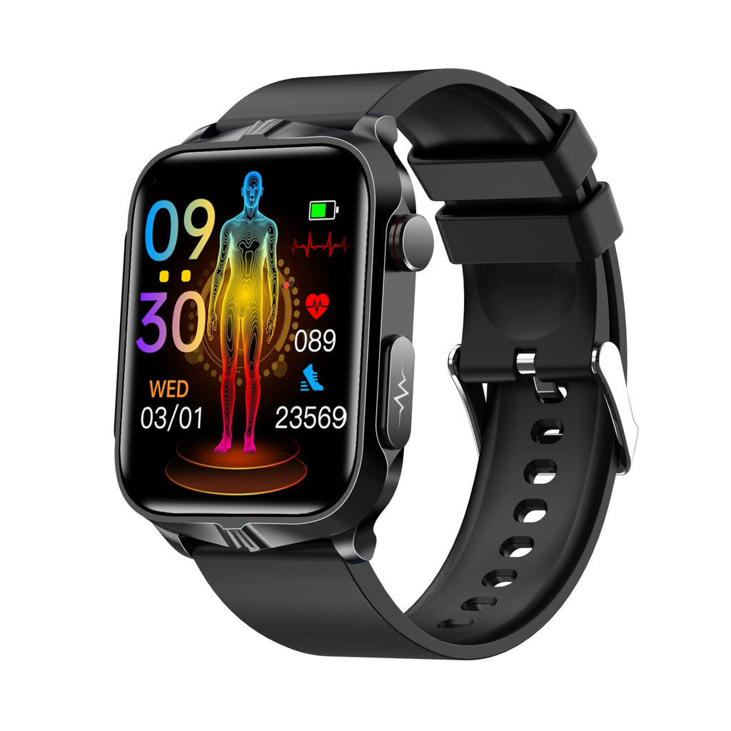 Pulse Therapy Blood Glucose Blood Pressure ECG Heart Rate Monitoring Health Smartwatch