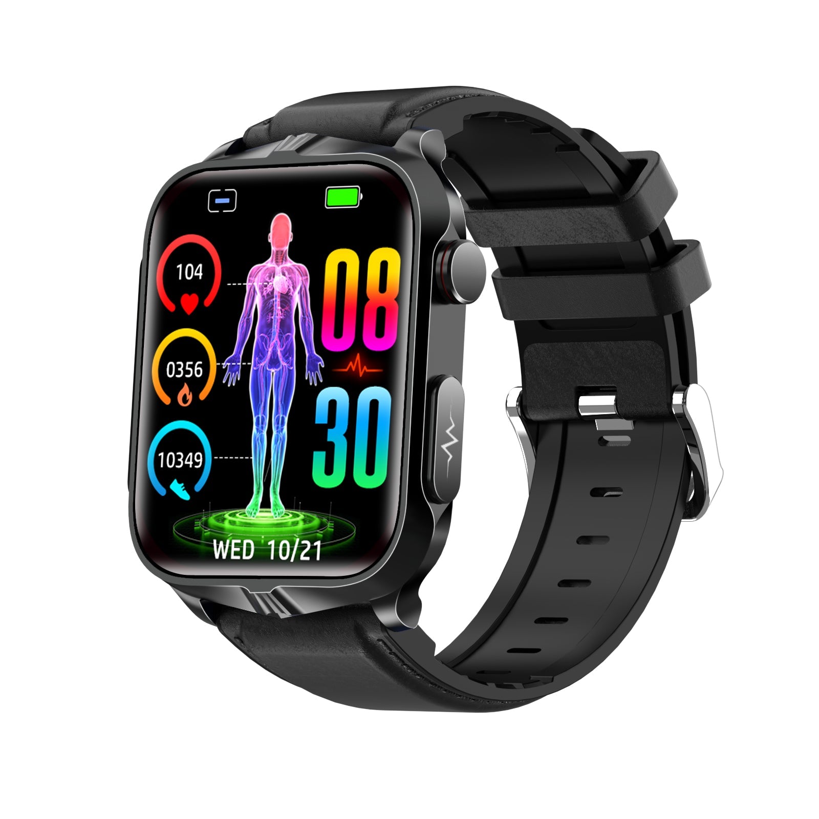 Pulse Therapy Blood Glucose Blood Pressure ECG Heart Rate Monitoring Health Smartwatch
